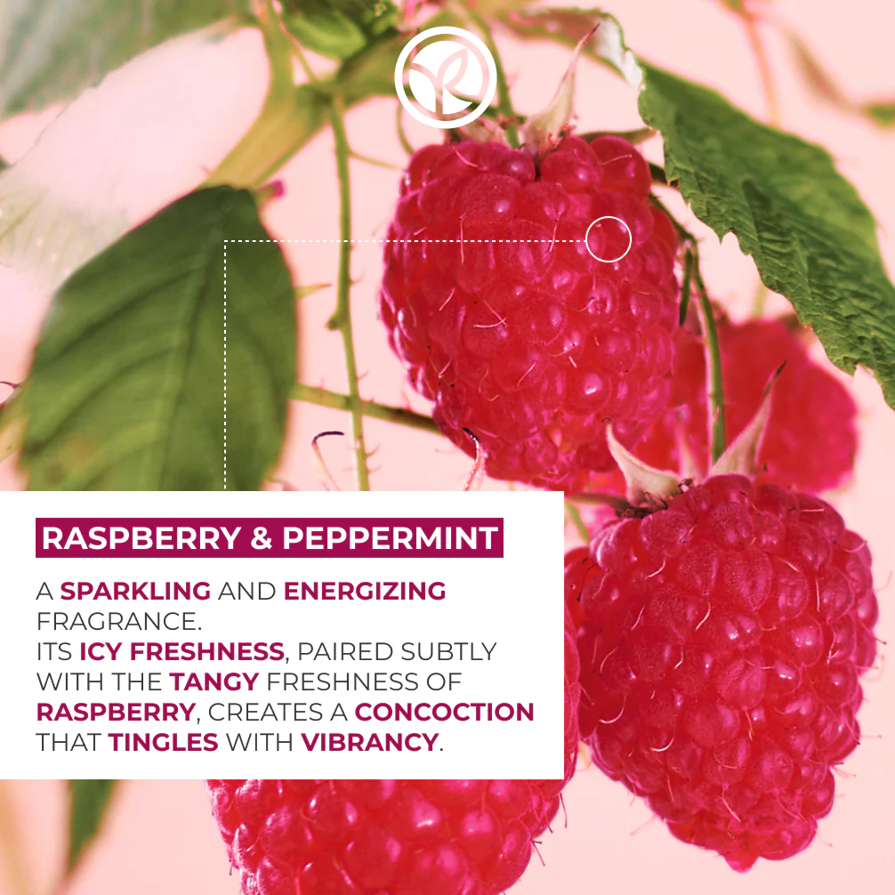 Raspberry & Peppermint Energizing Bath & Shower Gel - 400 ml - Image 3