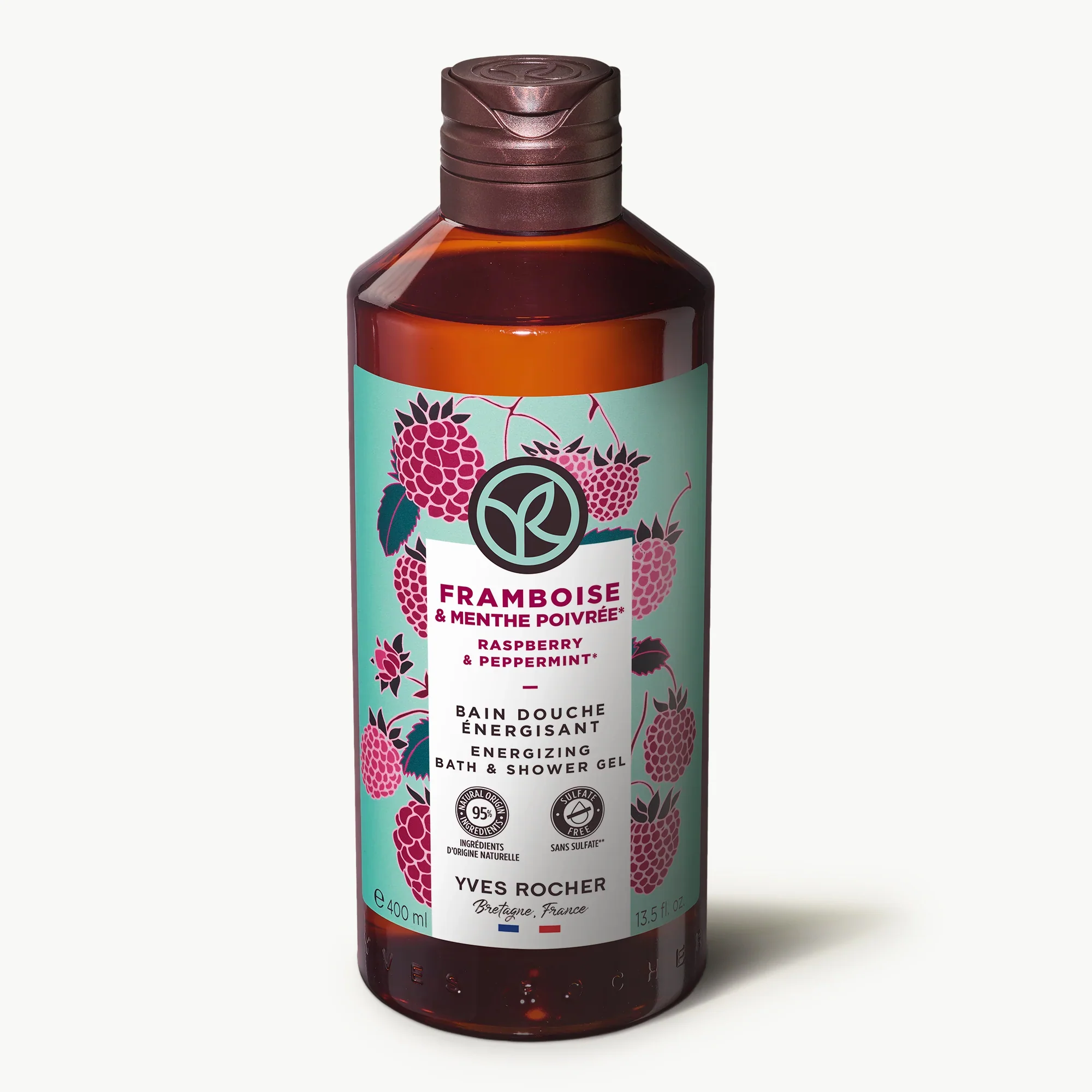 Raspberry & Peppermint Energizing Bath & Shower Gel - 400 ml - Image 9